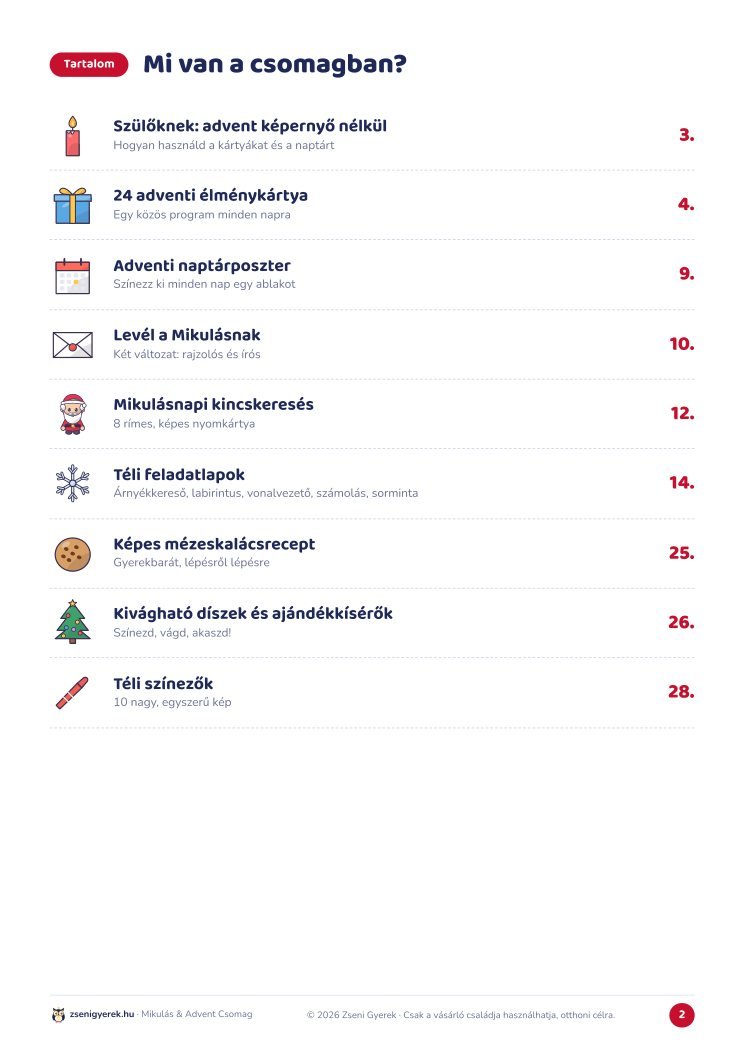 Mikulás & Advent Csomag - 2. oldal