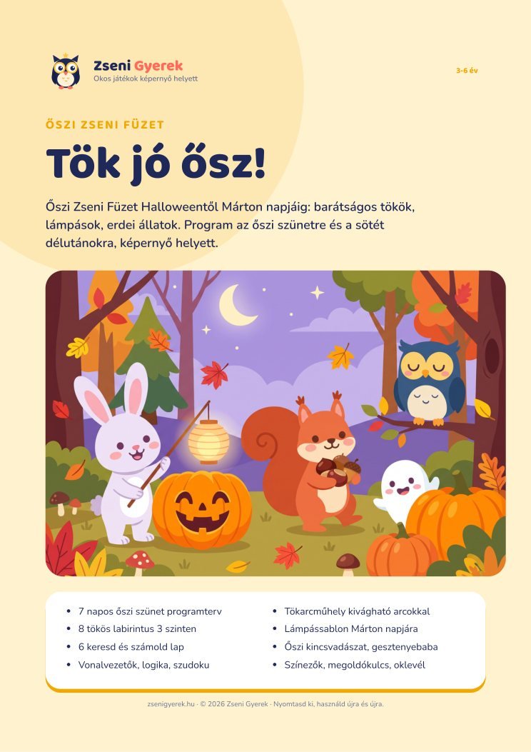 Tök jó ősz! Őszi Zseni Füzet - 1. oldal