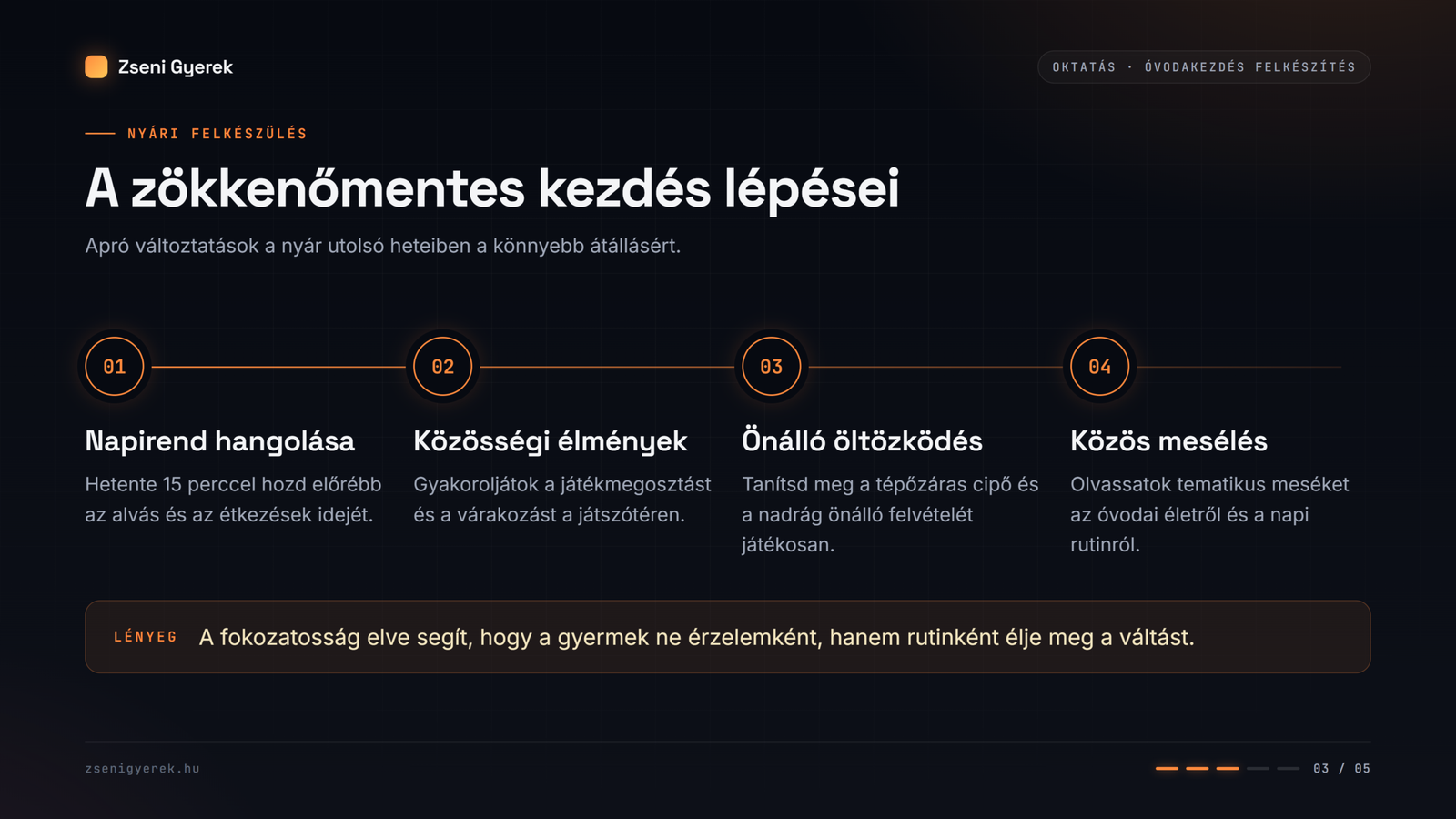 Lépések a sikeres óvodakezdés felkészítés érdekében a nyári szünetben.